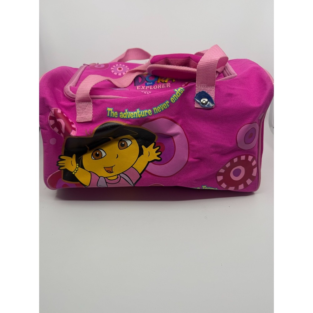 Vintage 2008 Dora The Explorer Mini Duffel Bag Pink Nick Jr Y2k Kids